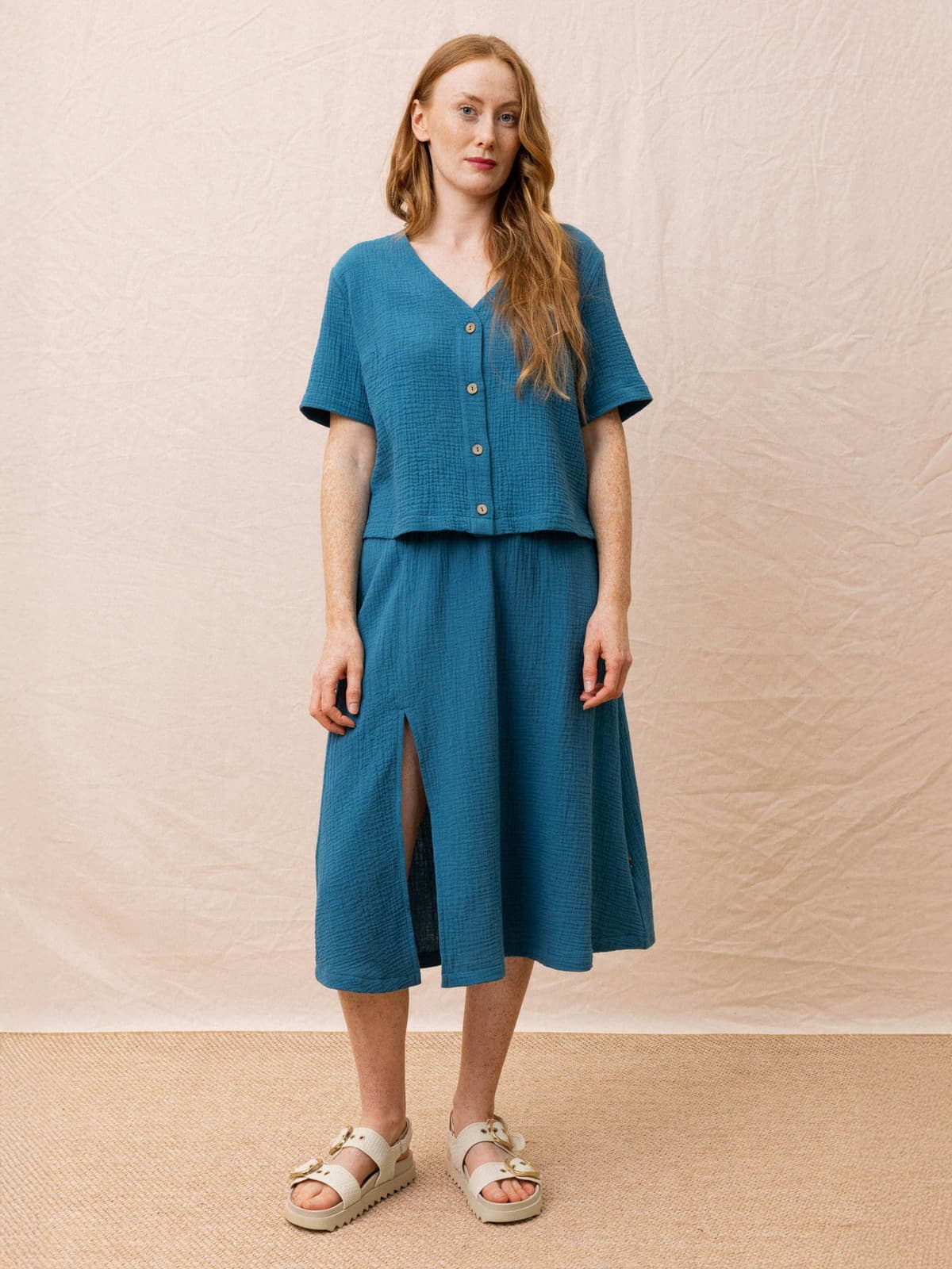 komplet damski muślinowy